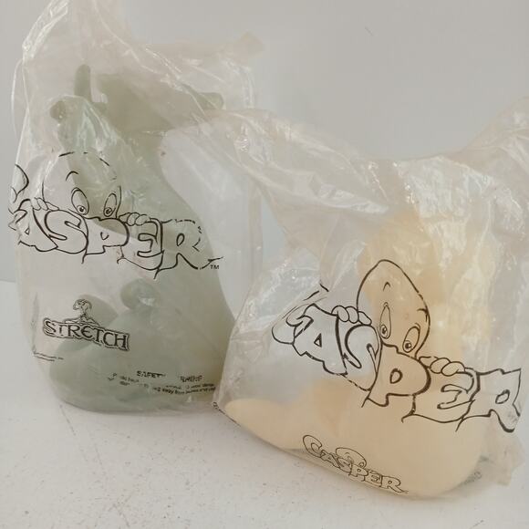 Vtg Casper Friendly Ghost & Stretch Pizza Hut Toy 1995 Glow In Dark Sealed New - Picture 2 of 10